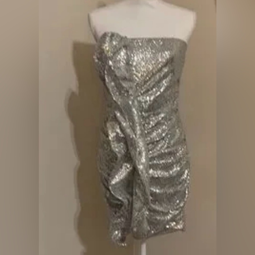 Silver Sequin Dress size small